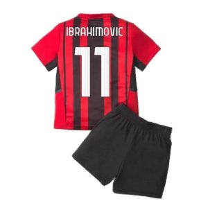 Fotballdrakter AC Milan Ibrahimović 11 Barn Hjemmedrakt 2021-2022