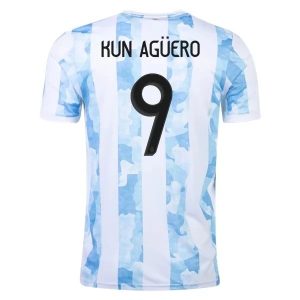 Billige Fotballdrakter Argentina Kun Agüero 9 Hjemmedrakt 2021 – Kortermet