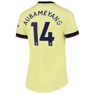 Fotballdrakter Arsenal Aubameyang 14 Bortedrakt Dame 2021-2022