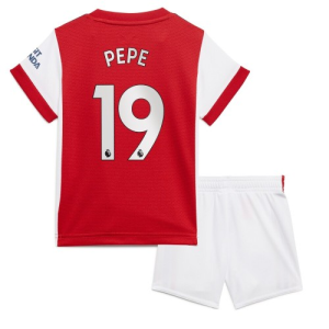 Fotballdrakter Arsenal Nicolas Pepe 19 Barn Hjemmedraktsett 2021-2022