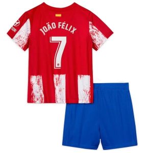 Fotballdrakter Atlético Madrid João Félix 7 Barn Hjemmedraktsett 2021-2022