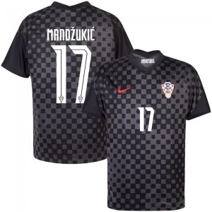 Billige Fotballdrakter Kroatia Mandzukic 17 Bortedrakt 2021 – Kortermet