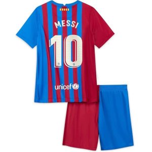 Fotballdrakter FC Barcelona Messi 10 Barn Hjemmedraktsett 2021-2022