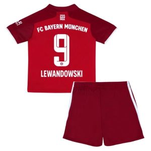 Fotballdrakter FC Bayern München Lewandowski 9 Barn Hjemmedraktsett 2021-2022
