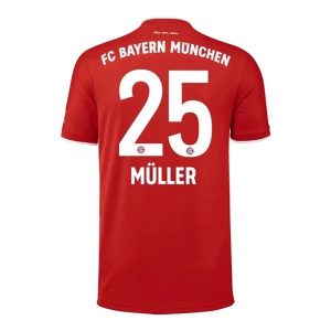 Fotballdrakter FC Bayern München Müller 25 Hjemmedrakt 2020-2021