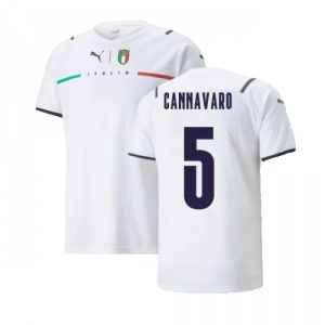 Billige Fotballdrakter Italia Cannavaro 5 Bortedrakt 2021 2022 – Kortermet