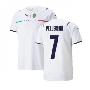 Billige Fotballdrakter Italia Pellegrini 7 Bortedrakt 2021 2022 – Kortermet
