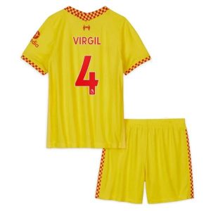 Fotballdrakter Liverpool Virgil 4 Tredjedraktsett Barn 2021-2022