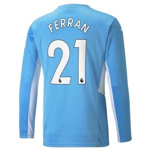 Manchester City Ferran Home Jersey Long Seeve