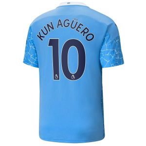 Fotballdrakter Manchester City Kun Agüero 10 Hjemmedrakt 2020-2021