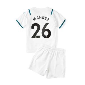 Fotballdrakter Manchester City Mahrez 26 Barn Bortedraktsett 2021-2022