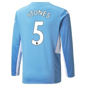 Manchester City Stones Home Jersey Long Seeve