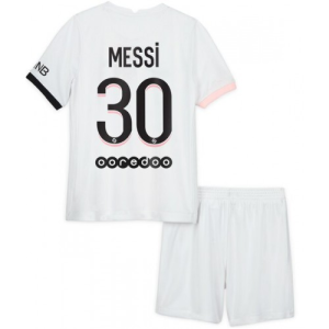 Fotballdrakter Paris Saint-Germain Lionel Messi 30 Barn Bortedraktsett 2021-2022