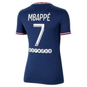 Fotballdrakter Paris Saint Germain PSG Mbappé 7 Hjemmedrakt Dame 2021-2022