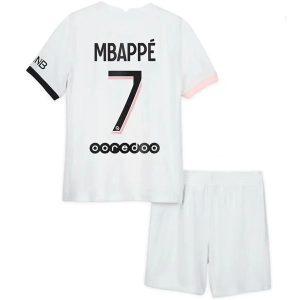 Fotballdrakter Paris Saint Germain PSG Mbappé 7 Barn Bortedrakt 2021-2022