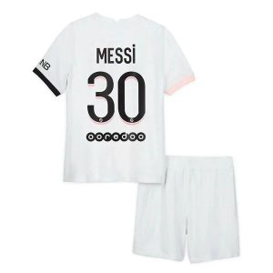 Fotballdrakter Paris Saint Germain PSG Messi 30 Barn Bortedrakt 2021-2022