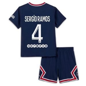 Fotballdrakter Paris Saint-Germain PSG Sergio Ramos 4 Barn Hjemmedraktsett 2021-2022