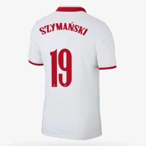 Billige Fotballdrakter Polen Szymanski 19 Hjemmedrakt 2021 – Kortermet