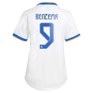 Fotballdrakter Real Madrid Benzema 9 Hjemmedrakt Dame 2021-2022