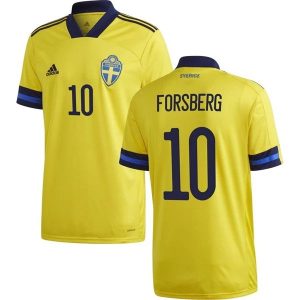 Billige Fotballdrakter Sverige Forsberg 10 Hjemmedrakt 2021 – Kortermet