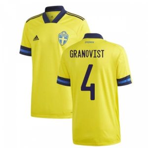 Billige Fotballdrakter Sverige Granqvist 4 Hjemmedrakt 2021 – Kortermet