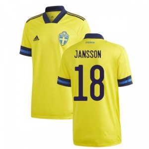 Billige Fotballdrakter Sverige Jansson 18 Hjemmedrakt 2021 – Kortermet