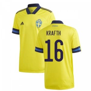 Billige Fotballdrakter Sverige Krafth 16 Hjemmedrakt 2021 – Kortermet