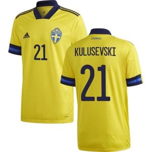 Billige Fotballdrakter Sverige Kulusevski 21 Hjemmedrakt 2021 – Kortermet