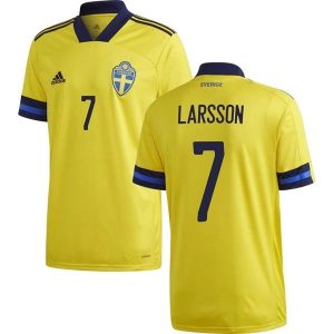 Billige Fotballdrakter Sverige Larsson 7 Hjemmedrakt 2021 – Kortermet