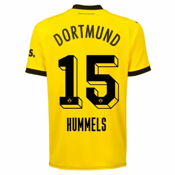 Billige Fotballdrakter BVB Borussia Dortmund Hummels 15 Hjemmedrakt 2023 2024 – Kortermet