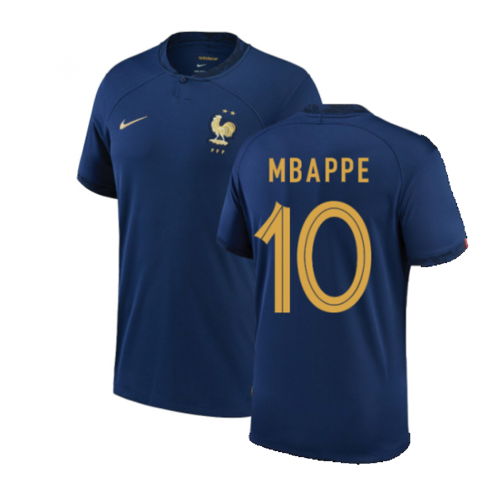 Billige Fotballdrakter Frankrike Kylian Mbappé 10 Hjemmedrakt 2022-23 Kortermet