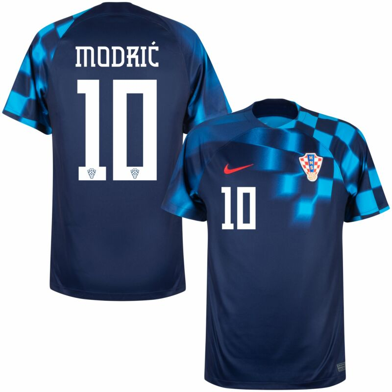 Billige Fotballdrakter Kroatia Luka Modric 10 Bortedrakt 2022-23 Kortermet