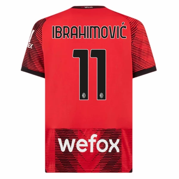 Billige Fotballdrakter AC Milan Zlatan Ibrahimović 11 Hjemmedrakt 2023 2024 – Kortermet